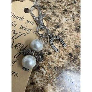 Thank You For Being A Let Part Of Our Lives Guardian Angel Keychain Silver Luck